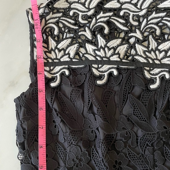 Topshop Floral Embroidered Black/ White Mini Dress - Picture 15 of 16